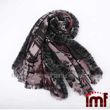 Wholesale wool scarf with rex rabbit fur